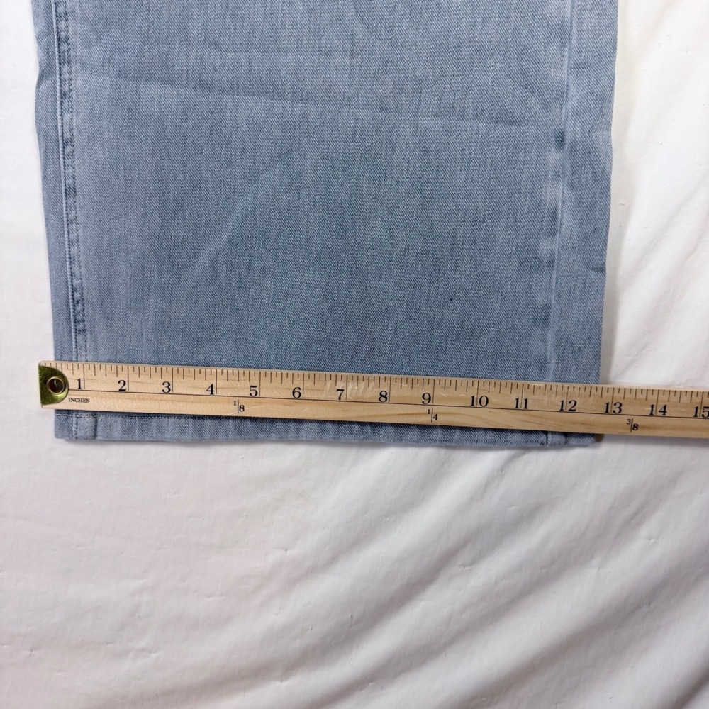 Halara Flex Asymmetric Low Rise Wide Leg Jeans Womens XL Blue Baggy Denim New - Picture 12 of 12